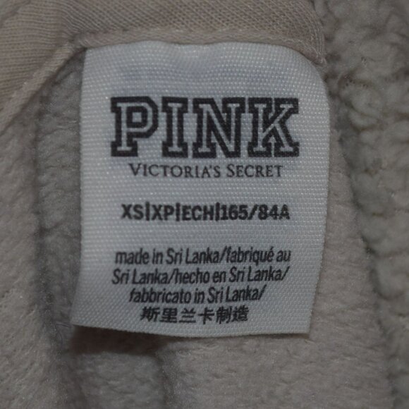 Victoria's Secret LOVE PINK sz XS Solid Clay Sherpa Campus Pullover Hoodie - Picture 2 of 6